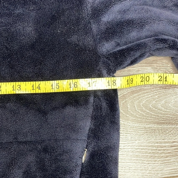 Athleta Girl Navy Feelin’ Great Plush Velour Hoodie Pullover L/12 - Picture 6 of 16